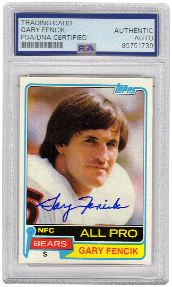Gary Fencik Signed Chicago Bears 1981 Topps Football Trading Card #40 - (PSA Encapsulated)