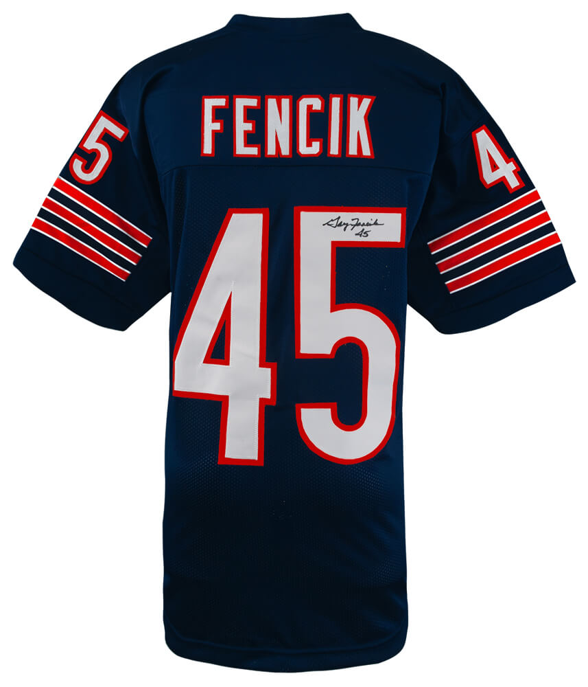 Gary Fencik Signed Navy Custom Football Jersey
