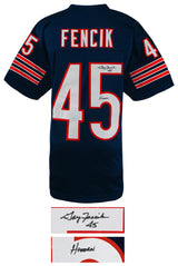 Gary Fencik Signed Navy Custom Football Jersey w/Hitman