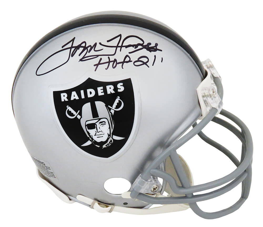 Tom Flores Signed Raiders Riddell Mini Helmet w/HOF'21
