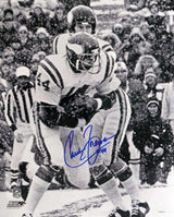 Chuck Foreman Signed Minnesota Vikings B&W Action 16x20 Photo