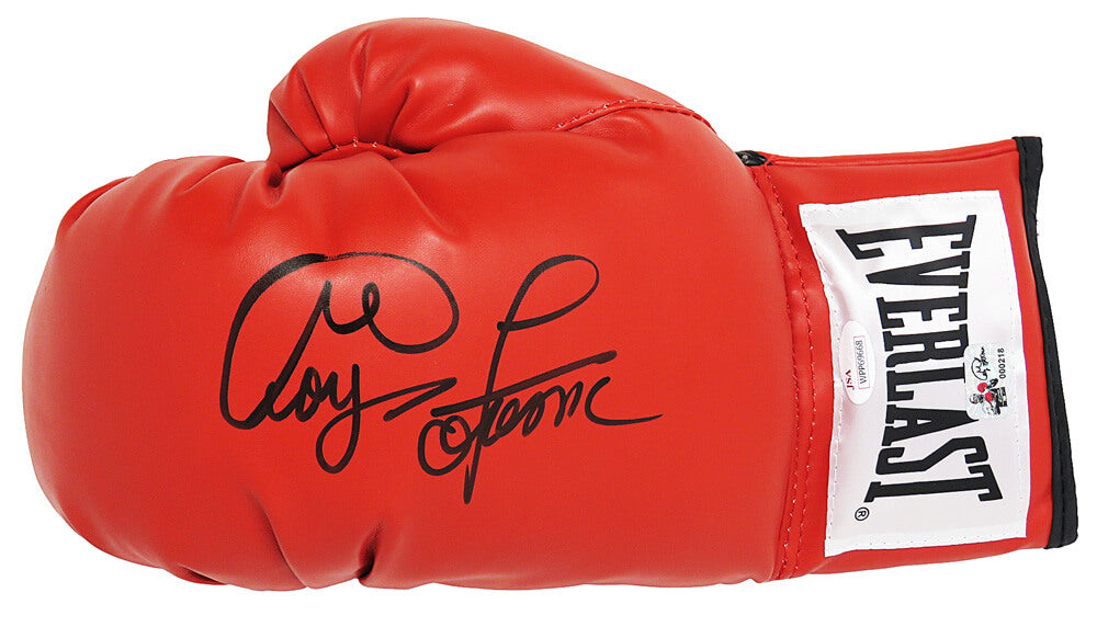 George Foreman Signed Everlast Red Full Size Boxing Glove (JSA)