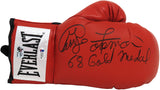 George Foreman Signed Everlast Red Boxing Glove w/68 Gold Medal (Beckett)