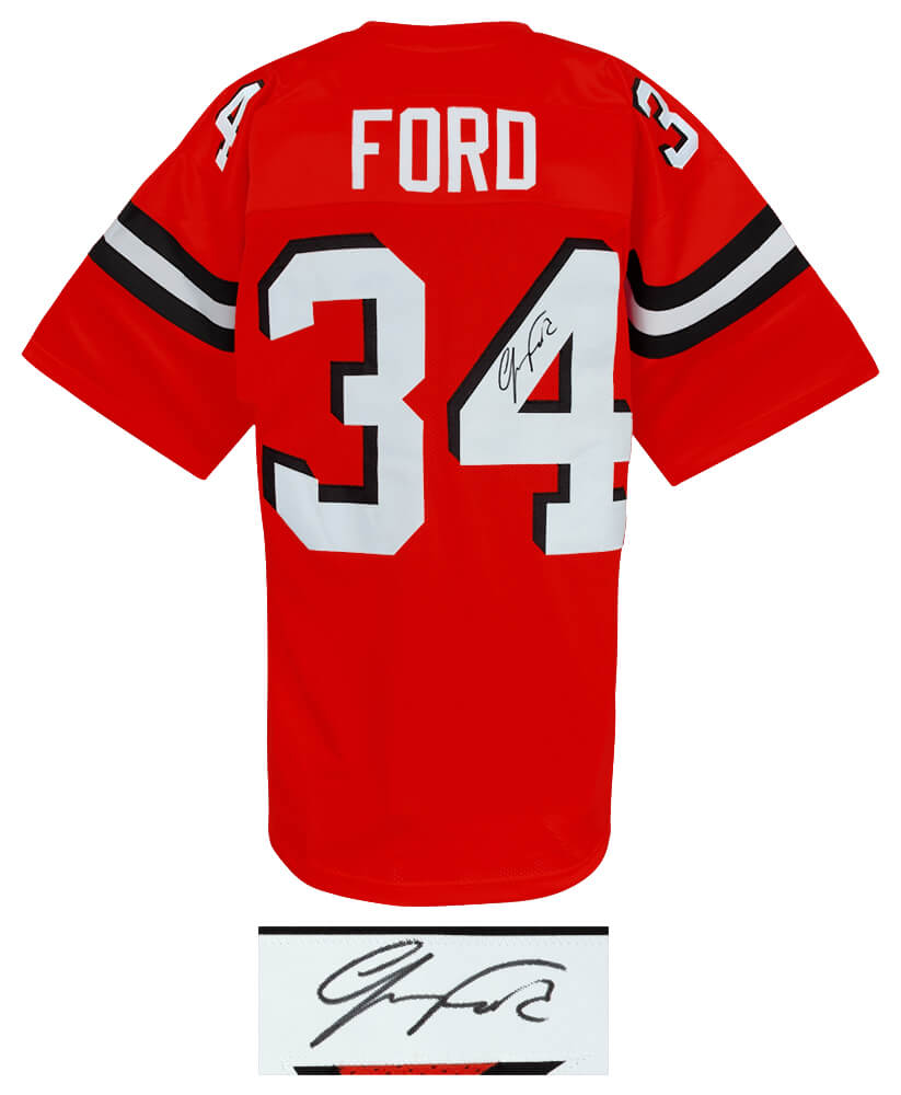 Jerome Ford Signed Orange Custom Football Jersey
