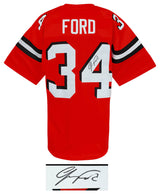 Jerome Ford Signed Orange Custom Football Jersey