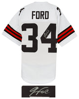 Jerome Ford Signed White Custom Football Jersey