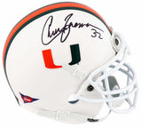 Chuck Foreman Signed Miami Hurricanes Schutt Mini Helmet