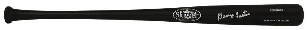 George Foster Signed Louisville Slugger Pro Stock Black Baseball Bat