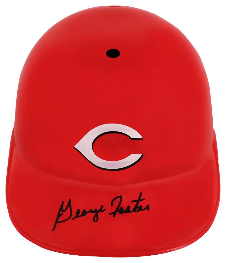George Foster Signed Cincinnati Reds Souvenir Replica Batting Helmet