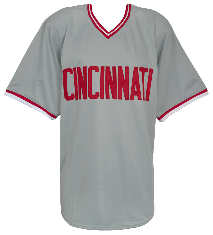 George Foster Signed Grey Custom Baseball Jersey w/77 NL MVP