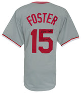George Foster Signed Grey Custom Baseball Jersey w/77 NL MVP