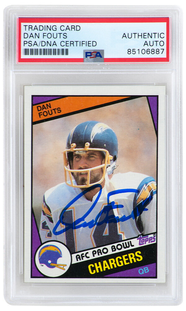 Dan Fouts Signed Chargers 1984 Topps Football Trading Card #179 - (PSA Encapsulated)