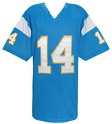 Dan Fouts Signed Powder Blue Throwback Football Jersey