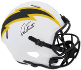 Dan Fouts Signed Chargers Lunar Eclipse White Matte Riddell Full Size Speed Replica Helmet