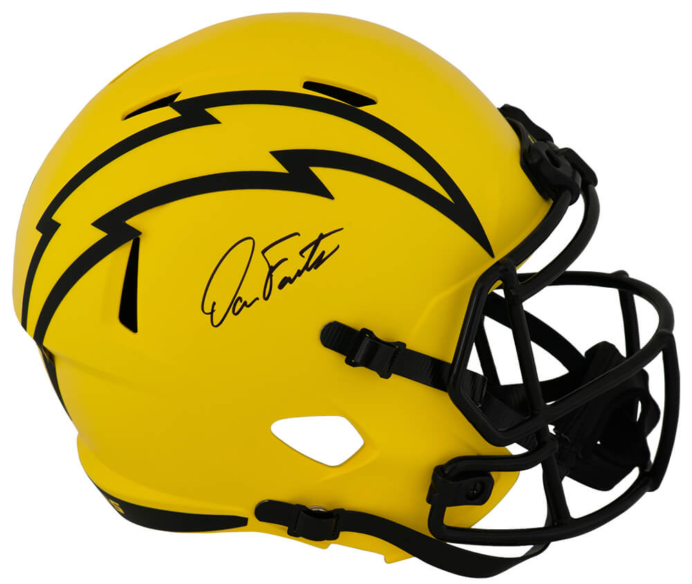 Dan Fouts Signed Chargers RAVE Riddell Full Size Speed Replica Helmet