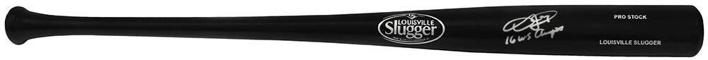 Dexter Fowler Signed Louisville Slugger Pro Stock Black Baseball Bat w/2016 WS Champs