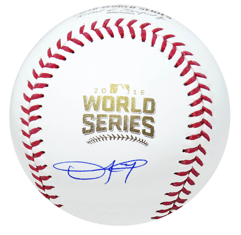 Dexter Fowler Signed Rawlings Official 2016 World Series MLB Baseball