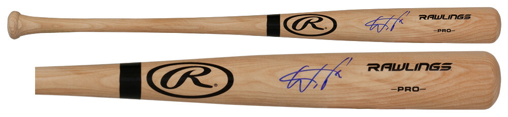 Wander Franco Signed Rawlings Pro Blonde Baseball Bat - (JSA)