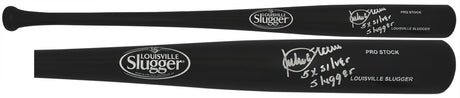Julio Franco Signed Louisville Slugger Pro Stock Black Baseball Bat w/5x Silver Slugger