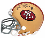 Russ Francis Signed San Francisco 49ers Throwback Riddell (VSR4) Mini Helmet w/Aloha