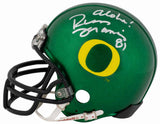 Russ Francis Signed Oregon Ducks Riddell (VSR4) Mini Helmet w/Aloha