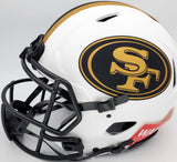 Trey Lance Autographed San Francisco 49ers Lunar Eclipse White Full Size Authentic Speed Helmet Beckett BAS QR Stock #194743