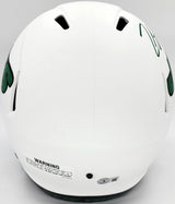 Zach Wilson Autographed New York Jets Lunar Eclipse White Full Size Replica Speed Helmet Beckett BAS QR Stock #194728