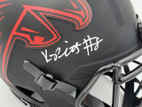 Kyle Pitts Autographed Atlanta Falcons Eclipse Black Full Size Authentic Speed Helmet Beckett BAS QR Stock #194412