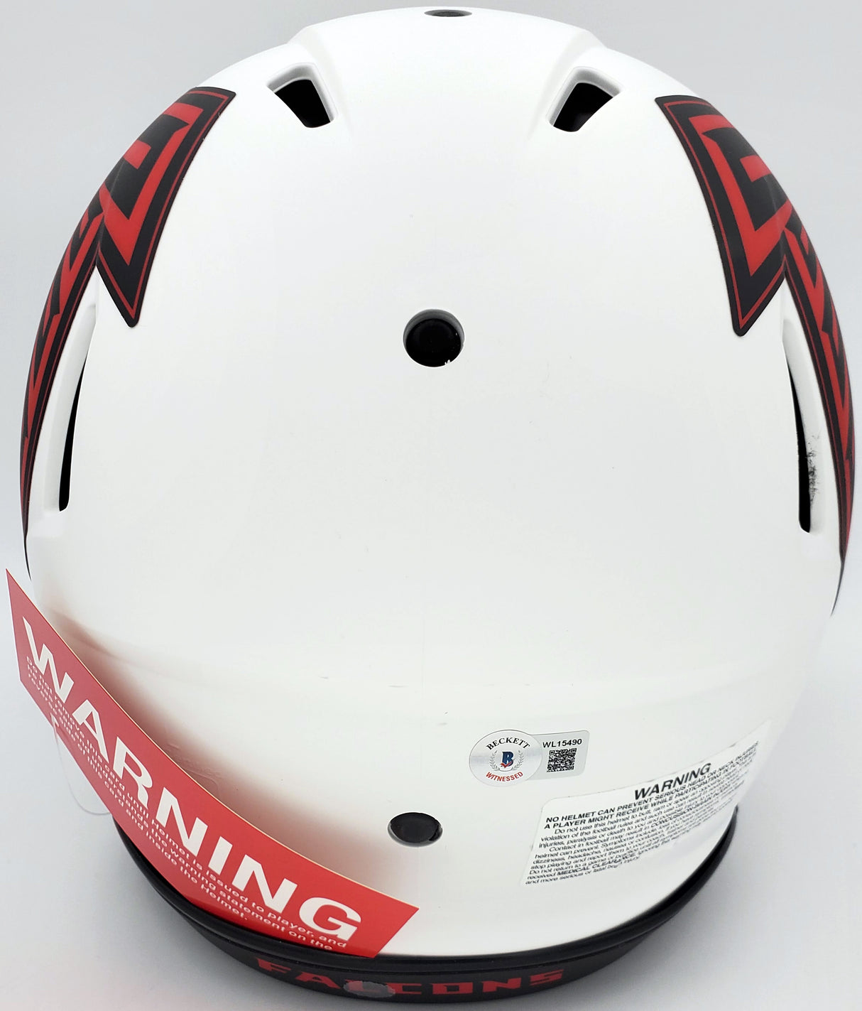 Matt Ryan Autographed Atlanta Falcons Lunar Eclipse White Full Size Authentic Speed Helmet Beckett BAS QR Stock #194405