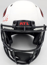 Matt Ryan Autographed Atlanta Falcons Lunar Eclipse White Full Size Authentic Speed Helmet Beckett BAS QR Stock #194405