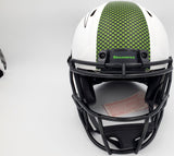 Russell Wilson Autographed Seattle Seahawks White Lunar Eclipse Full Size Authentic Speed Helmet RW Holo & Beckett BAS Stock #194030