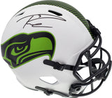 Russell Wilson Autographed Seattle Seahawks White Lunar Eclipse Full Size Speed Replica Helmet RW Holo & Beckett BAS Stock #194002