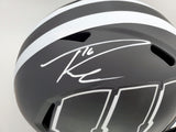 Russell Wilson Autographed Wisconsin Badgers Eclipse Black Full Size Speed Replica Helmet RW Holo & Beckett BAS Stock #194001