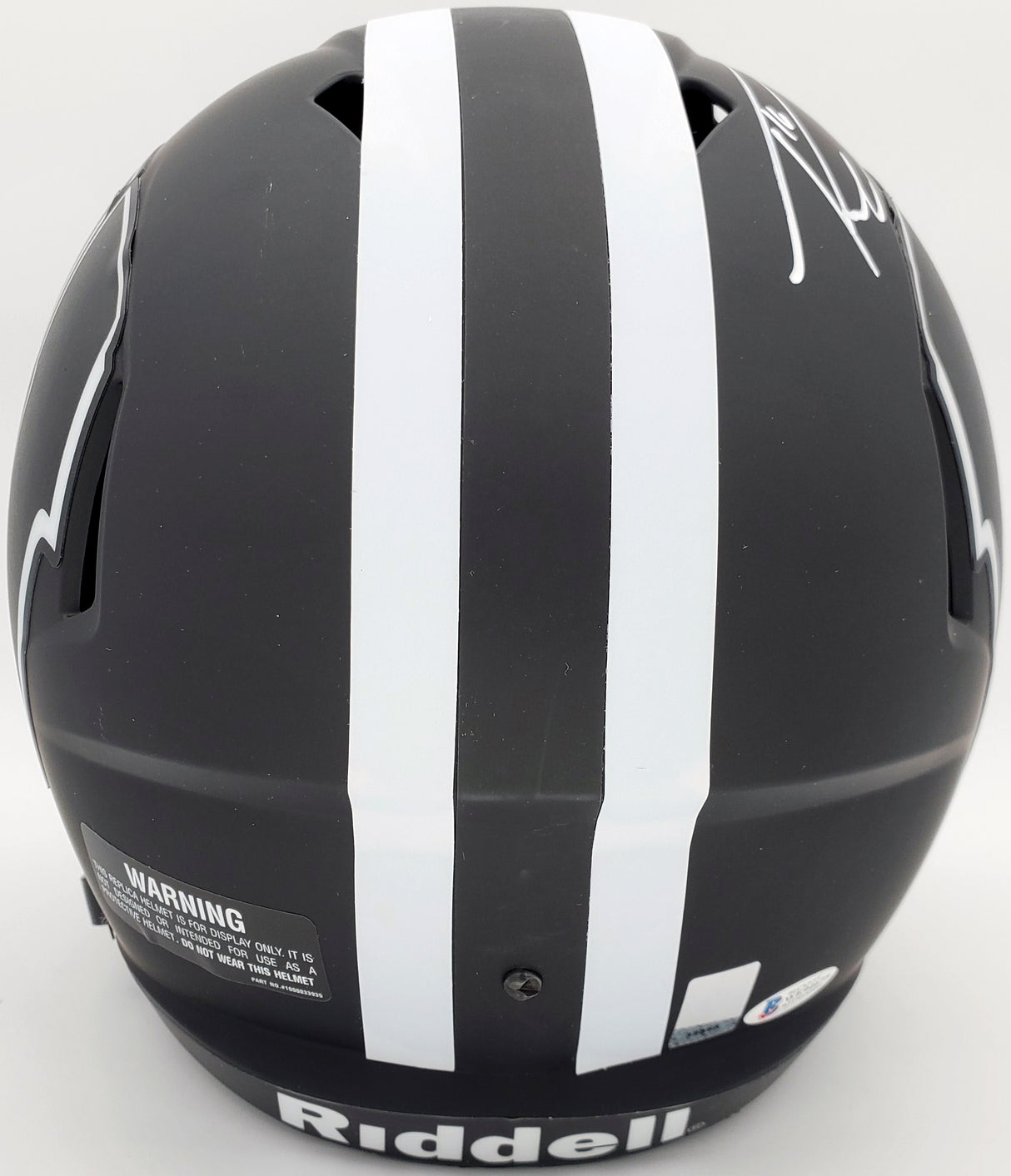Russell Wilson Autographed Wisconsin Badgers Eclipse Black Full Size Speed Replica Helmet RW Holo & Beckett BAS Stock #194001