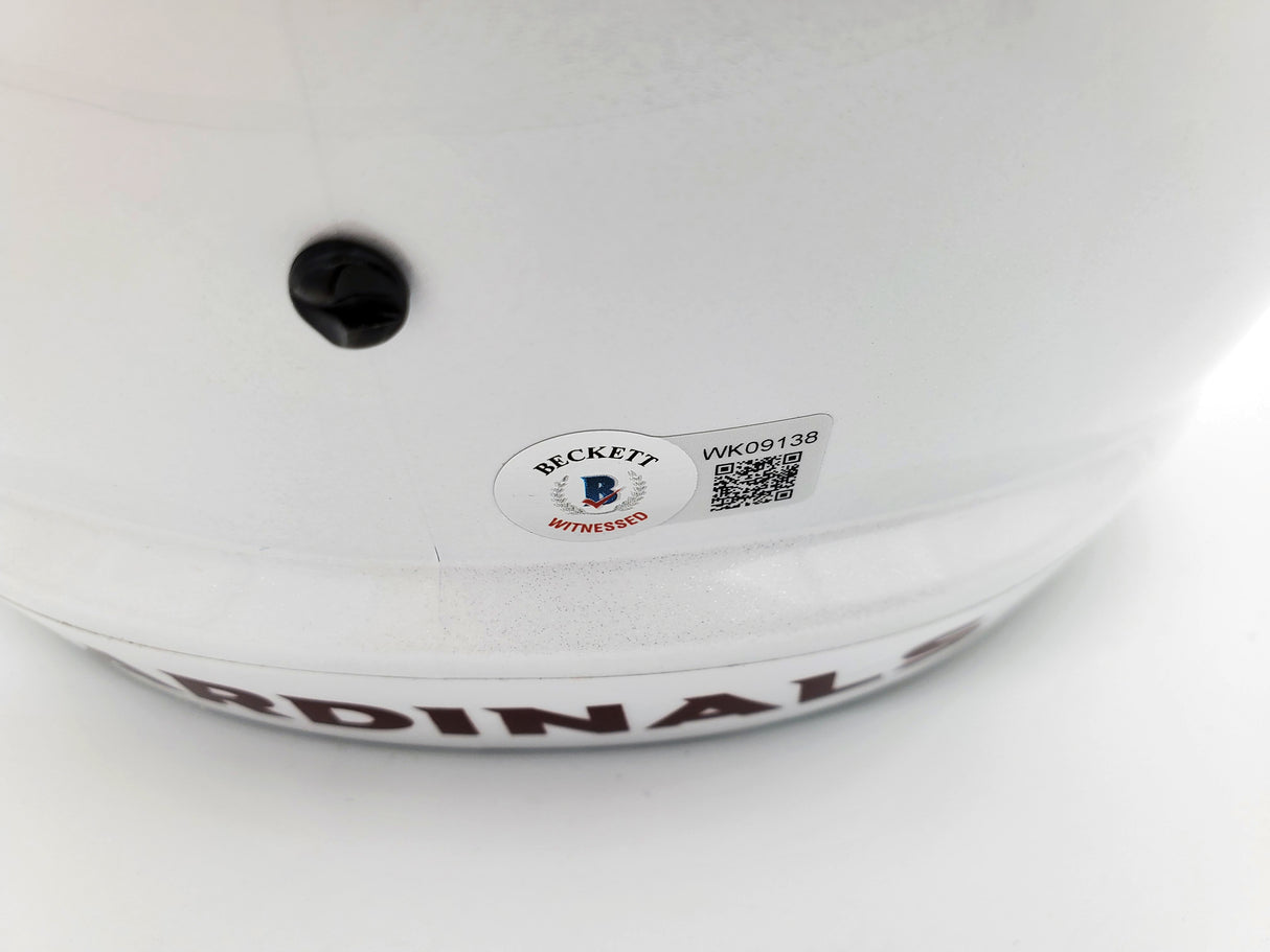 DeAndre Hopkins Autographed Arizona Cardinals White Full Size Replica Speed Helmet Beckett BAS QR Stock #193894
