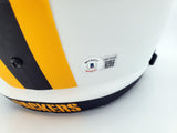Davante Adams Autographed Green Bay Packers Lunar Eclipse White Full Size Replica Speed Helmet Beckett BAS QR Stock #193769