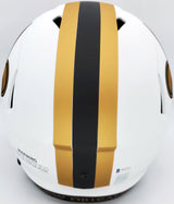 Drew Brees Autographed New Orleans Saints Lunar Eclipse White Full Size Replica Speed Helmet "80,358 Passing Yds" Beckett BAS Stock #193499