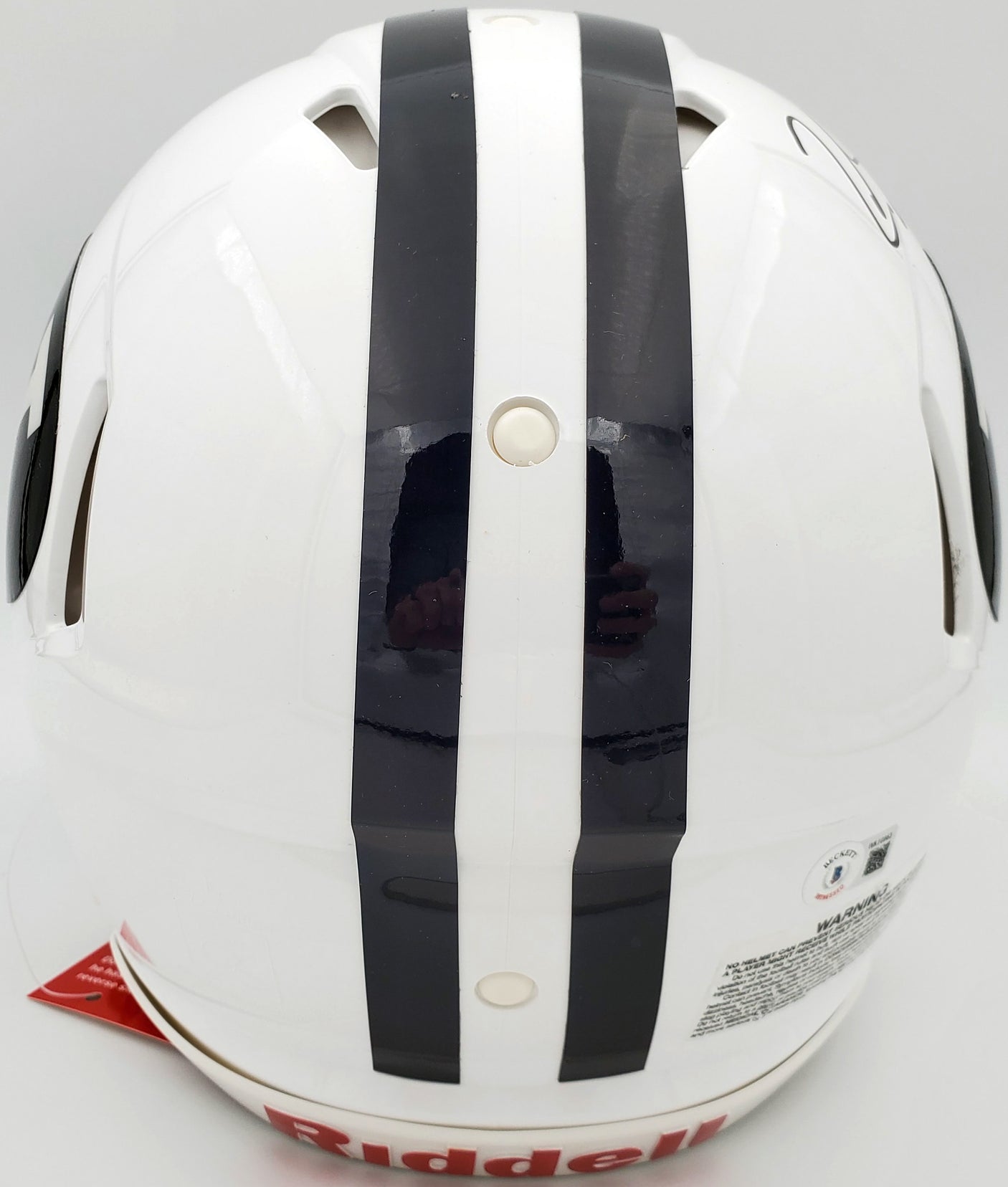 Zach Wilson Autographed BYU Cougars White Full Size Authentic Speed Helmet Beckett BAS QR Stock #193494