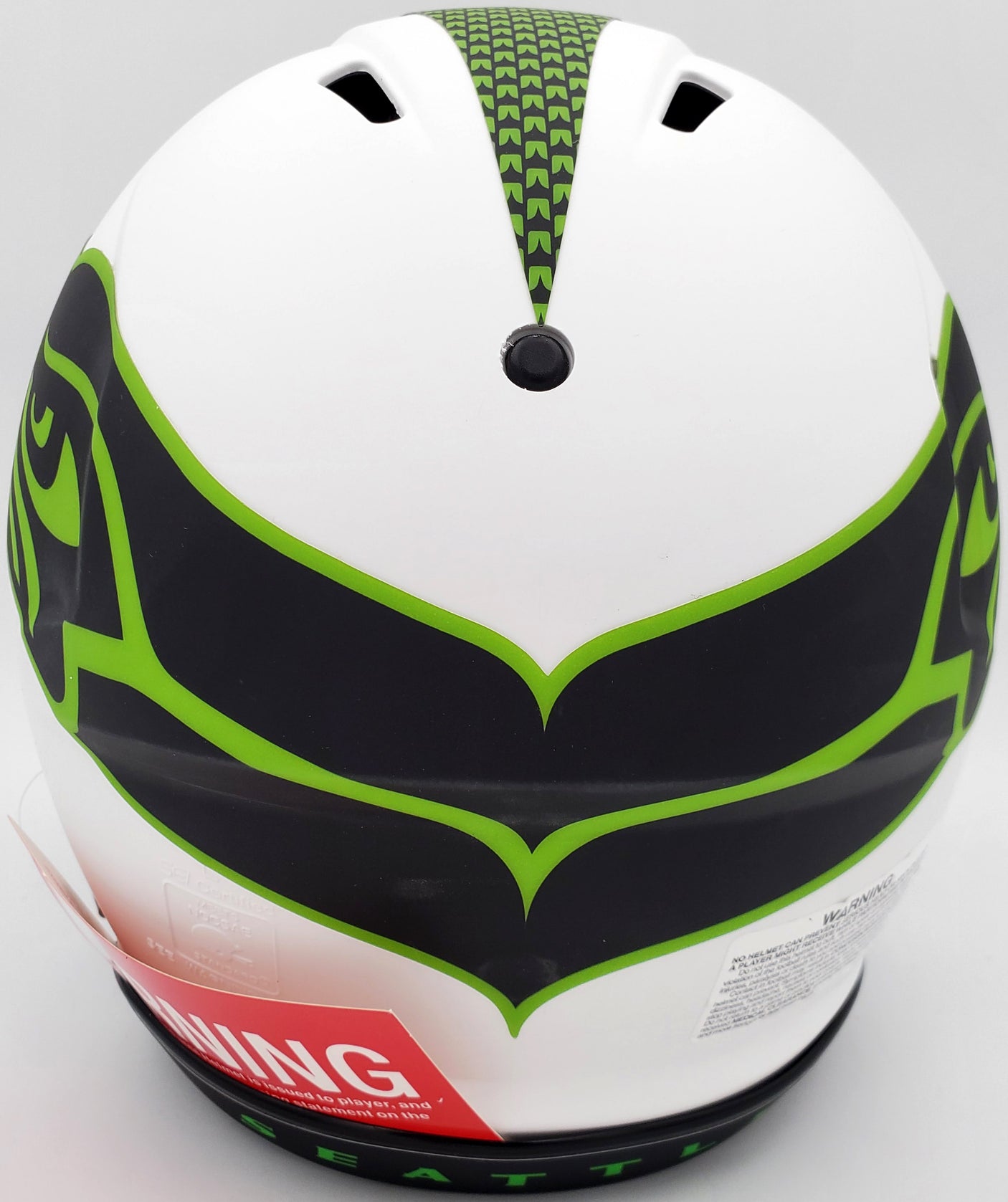 Unsigned Seattle Seahawks Lunar Eclipse White Authentic Speed Full Size Helmet Stock #192173