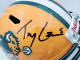 Trey Lance Autographed North Dakota State Bison Yellow Full Size Replica Speed Helmet Beckett BAS Stock #191978