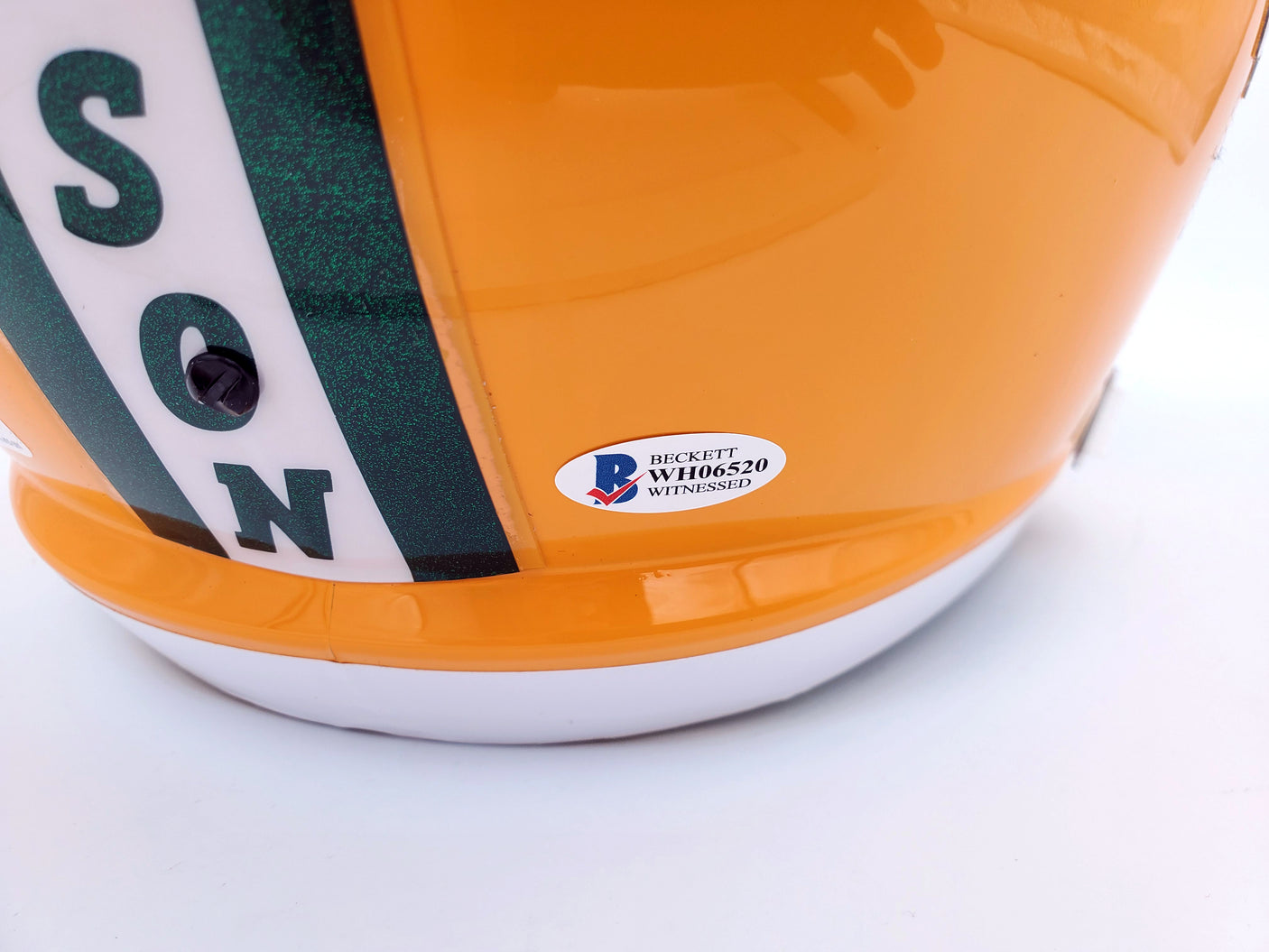 Trey Lance Autographed North Dakota State Bison Yellow Full Size Replica Speed Helmet Beckett BAS Stock #191978