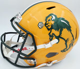 Trey Lance Autographed North Dakota State Bison Yellow Full Size Replica Speed Helmet Beckett BAS Stock #191978