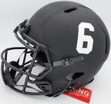 Devonta Smith Autographed Alabama Crimson Tide Eclipse Black Full Size Authentic Speed Helmet "Smitty" Beckett BAS Stock #191977