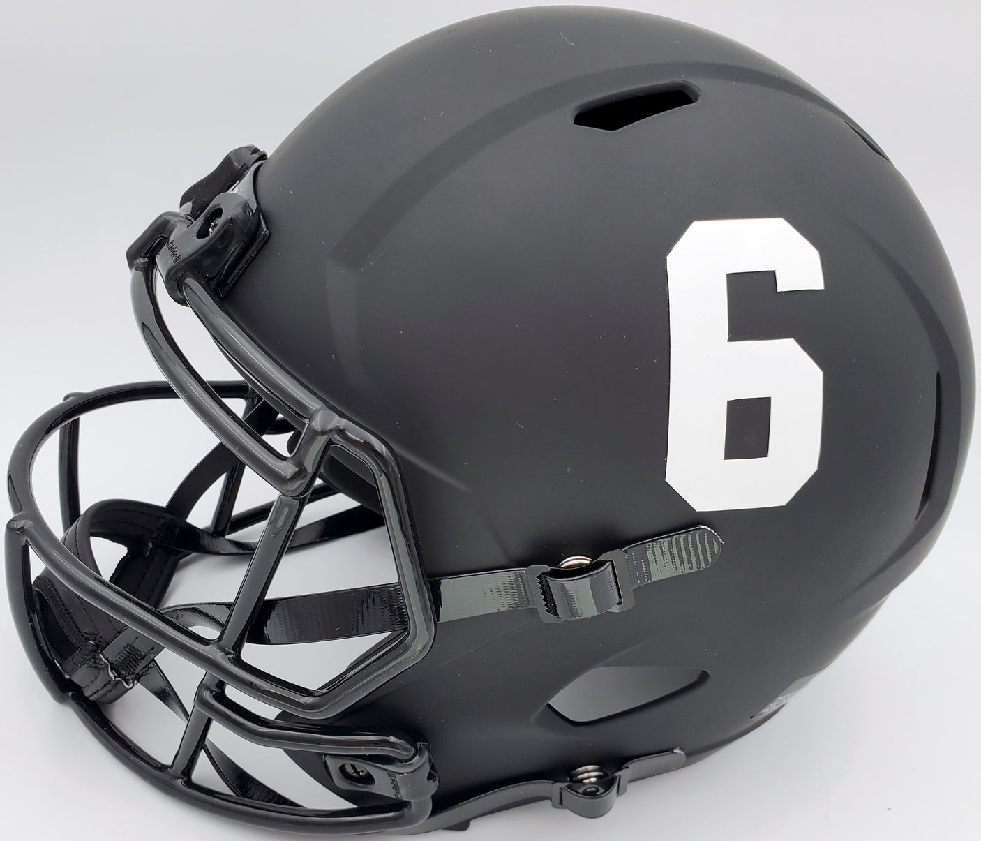 Devonta Smith Autographed Alabama Crimson Tide Eclipse Black Full Size Replica Speed Helmet "Heisman 2020" Beckett BAS Stock #191976