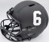 Devonta Smith Autographed Alabama Crimson Tide Eclipse Black Full Size Replica Speed Helmet "Heisman 2020" Beckett BAS Stock #191976