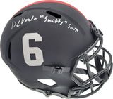 Devonta Smith Autographed Alabama Crimson Tide Eclipse Black Full Size Replica Speed Helmet "Smitty" Beckett BAS Stock #191974