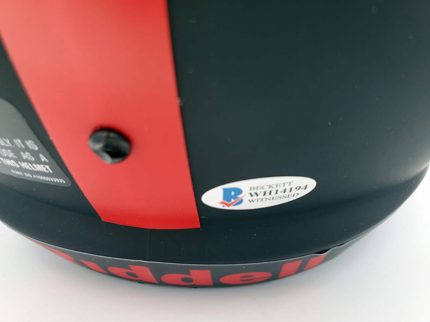 Devonta Smith Autographed Alabama Crimson Tide Eclipse Black Full Size Replica Speed Helmet "Smitty" Beckett BAS Stock #191974