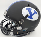 Zach Wilson Autographed BYU Cougars Matte Black Schutt Full Size Replica Helmet Beckett BAS Stock #191106