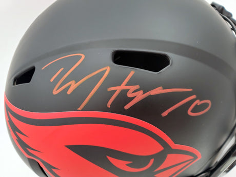 DeAndre Hopkins Autographed Arizona Cardinals Eclipse Black Full Size Replica Speed Helmet Beckett BAS Stock #191103