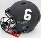 Devonta Smith Autographed Alabama Crimson Tide Eclipse Black Full Size Speed Authentic Helmet "Heisman 2020" Beckett BAS Stock #189558